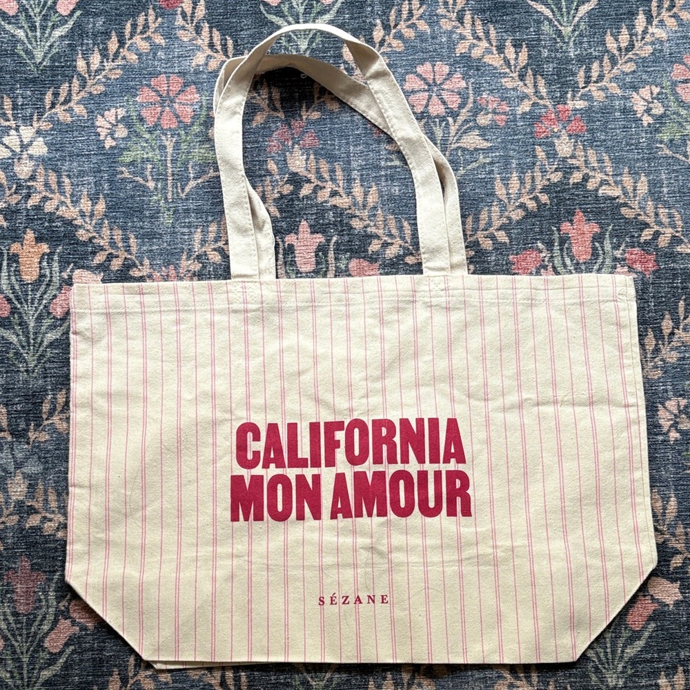 Sezane Cream CA Tote